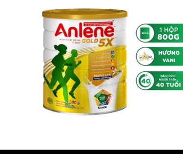 Sữa bột Anlene gold 5x hương vali không đường 800g